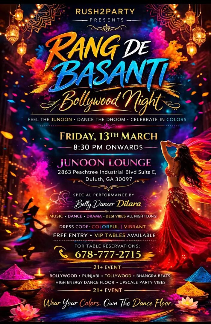 RANG DE BASANTI - Bollywood Night-Free Entry -3-13