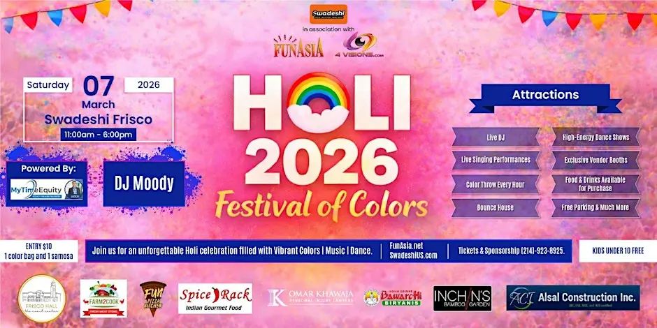 HOLI 2026 - Festival of Colors