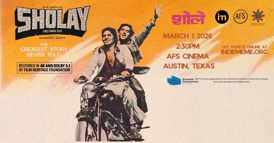Sholay: 4K Restored Director’s Cut + Live Q&A with Shehzad Sippy